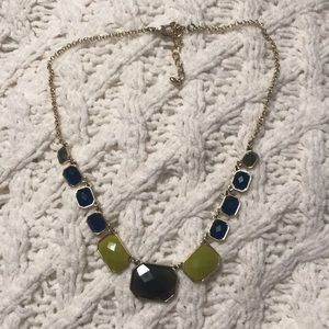 Multi colored statement necklace